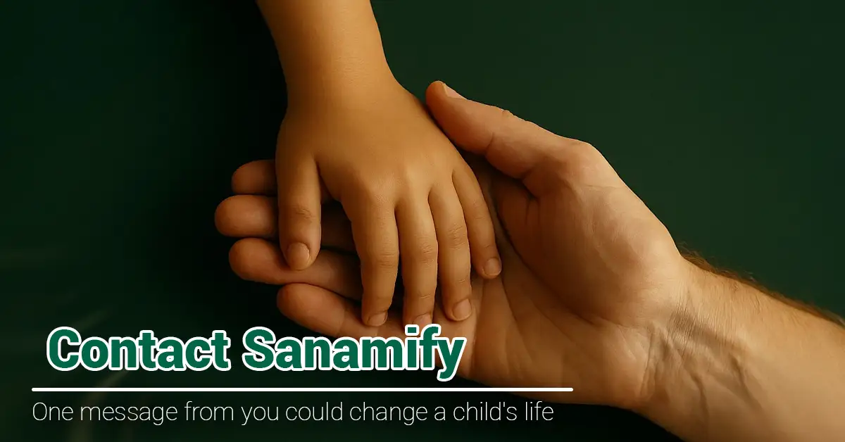 contact sanamify one message from you could change a childs life