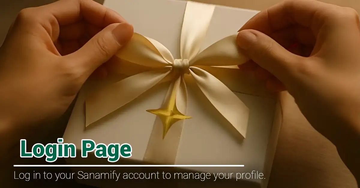 log in to your sanamify account to manage your profile
